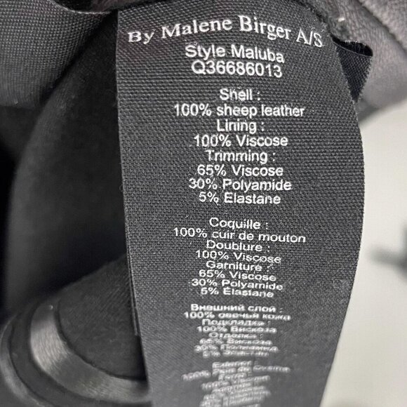 MALENE BIRGER Sheep Leather Pencil Sheat Luxury Bodycon Midi Dress Size 38 - Picture 4 of 12